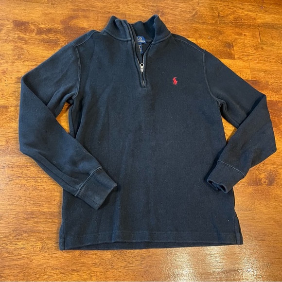 Polo Ralph Lauren Boys 1/4 zip pullover quarter zip sweater size medium 10/12 - Picture 1 of 7